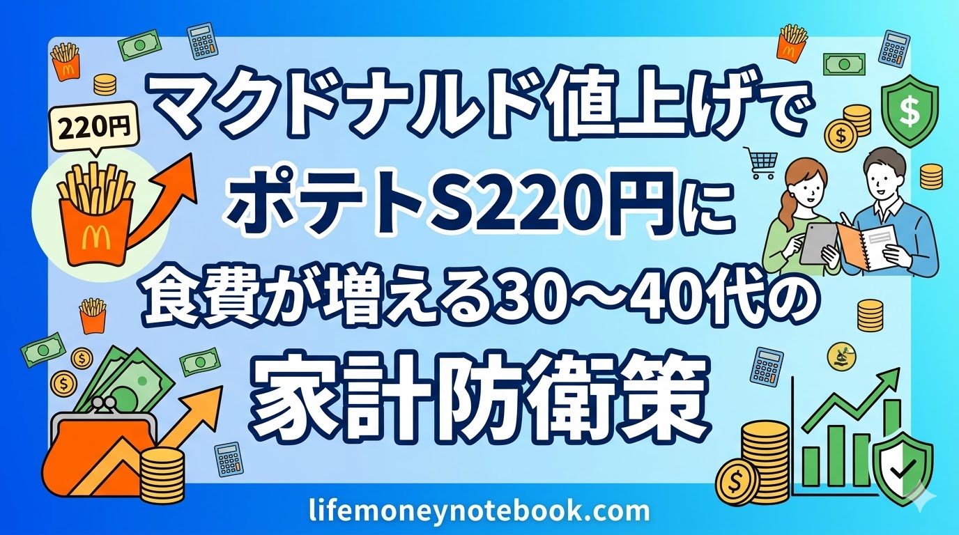 マクドナルドのポテトSが220円に値上がり。家計への影響を考える30代夫婦
